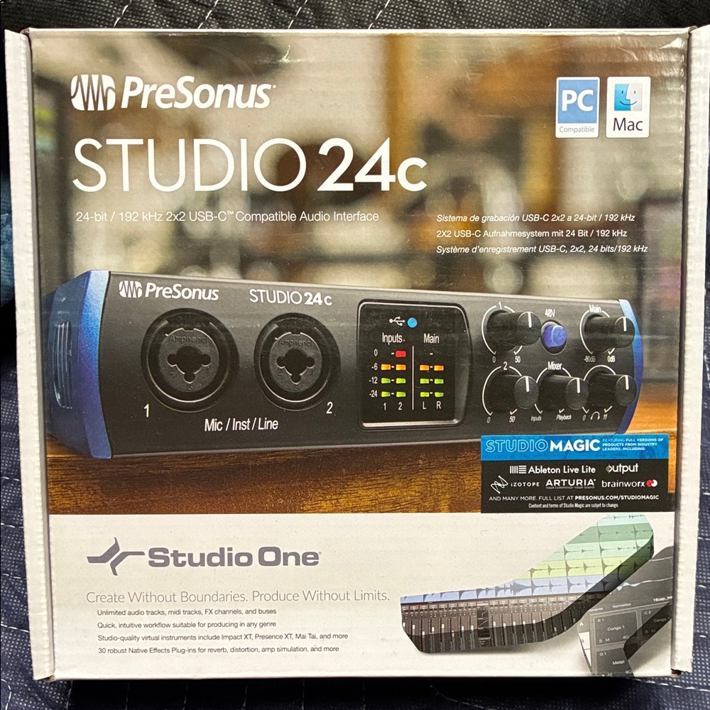 NWT Presonus studio 24c audio interface